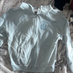 Womens Light Blue Zip Up Hoodie